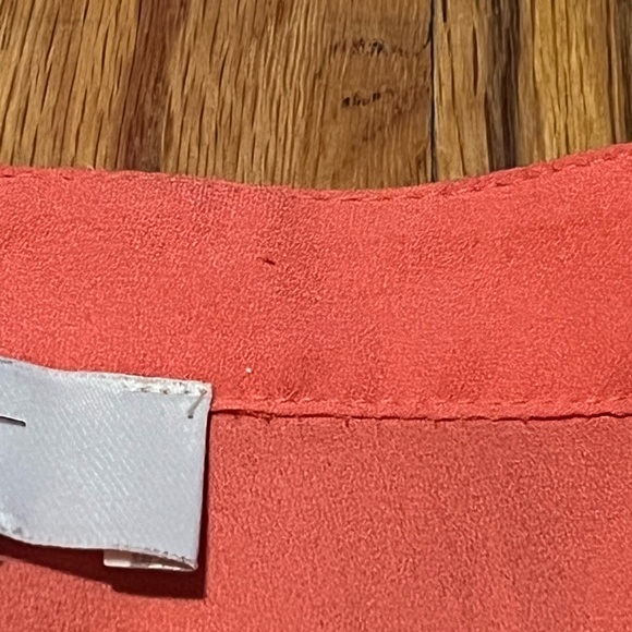 LOFT Coral Scalloped Sleeve Blouse - Picture 6 of 9